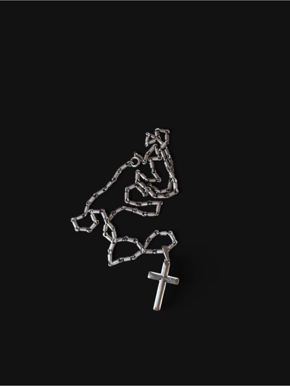 Sterling Silver Cross Pendant Necklace - Silver